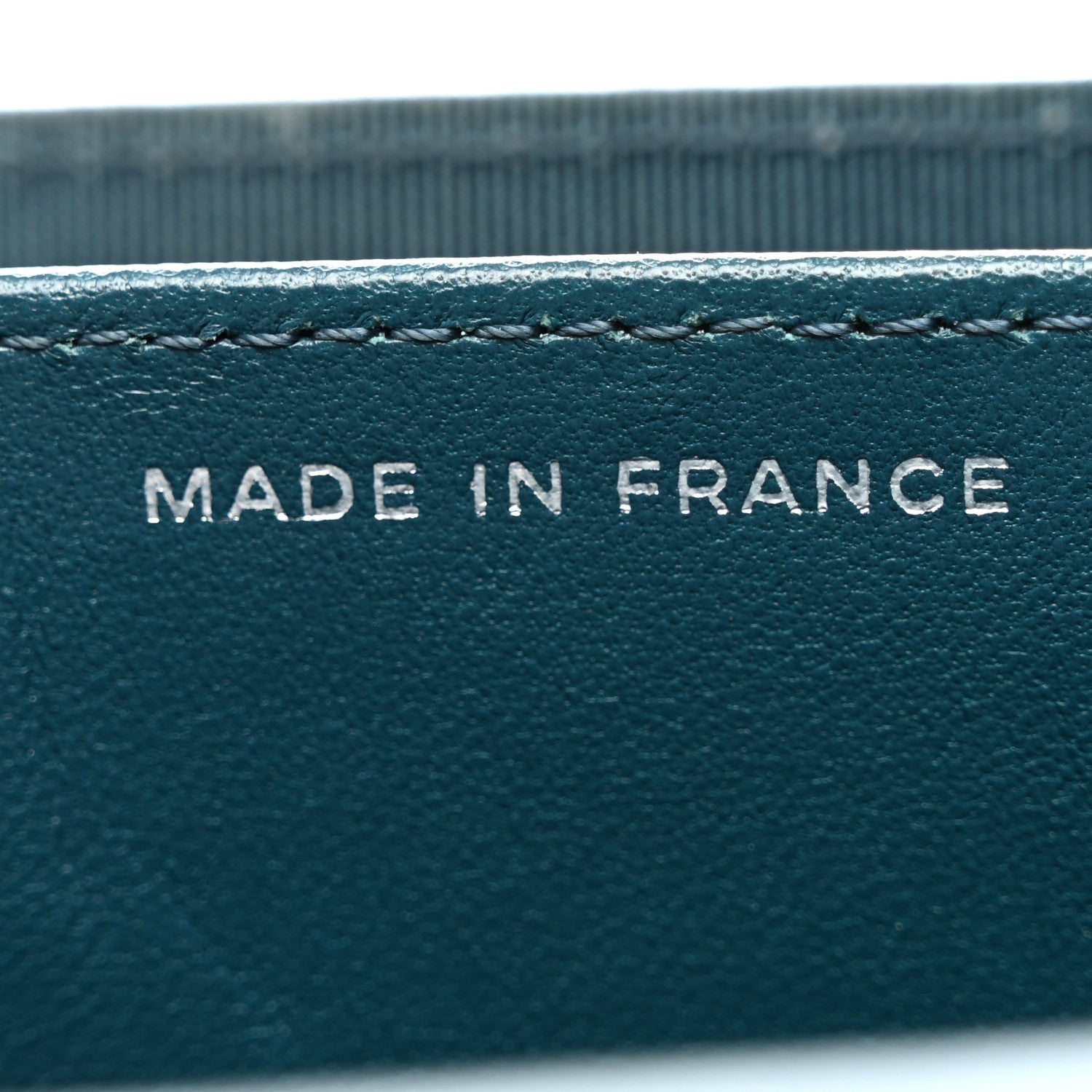 Chanel Lambskin Quilted Flap Card Holder Wallet Dark Turquoise 7 of 11