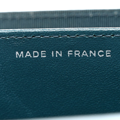 Chanel Lambskin Quilted Flap Card Holder Wallet Dark Turquoise 7 of 11