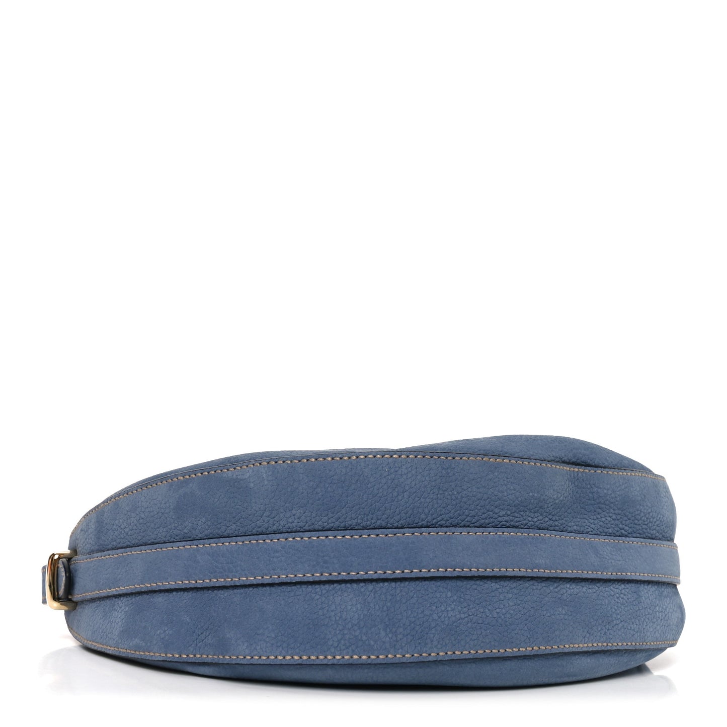 Nubuck Small Arque Shoulder Bag Aviation Blue