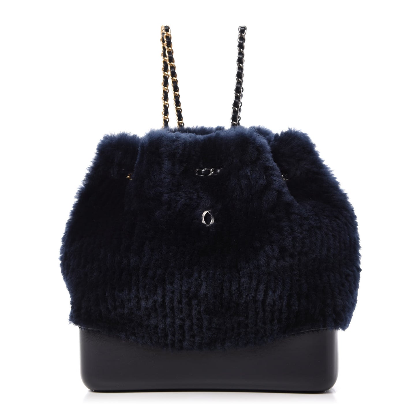 Shearling Small Gabrielle Backpack Navy