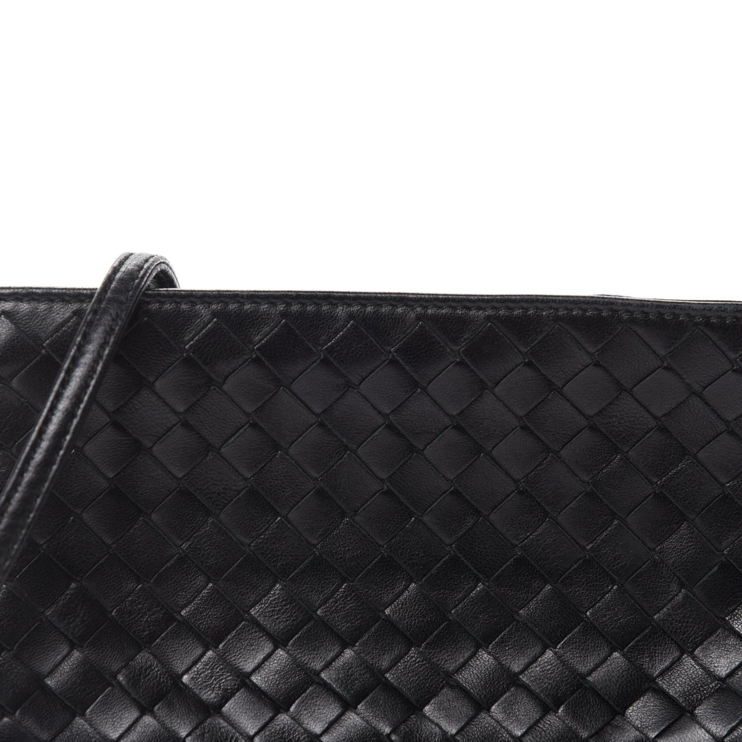Nappa Intrecciato Convertible Clutch Black