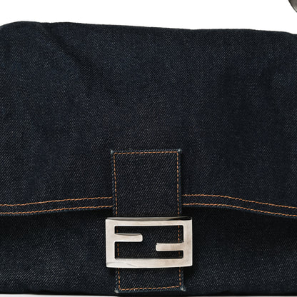 Fendi Denim Mama Baguette Blue 8 of 12