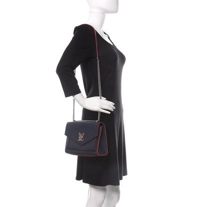 Louis Vuitton Soft Calfskin Mylockme Chain Bag BB Marine Rouge 2 of 12