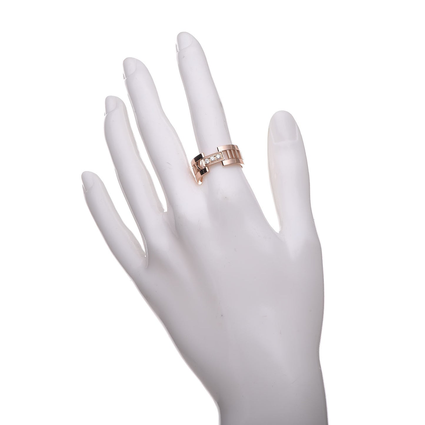 18K Rose Gold Diamond Open Atlas Ring 56 7.5