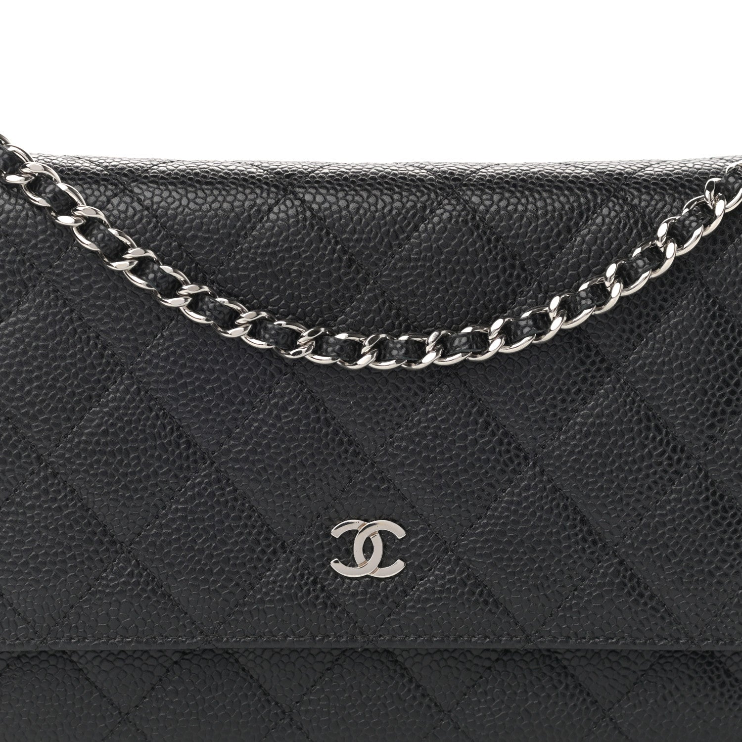 Chanel Caviar Quilted Wallet On Chain WOC Black 9 of 13