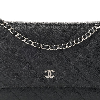 Chanel Caviar Quilted Wallet On Chain WOC Black 9 of 13