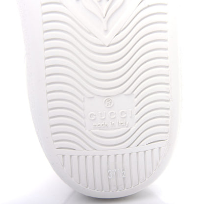 Gucci Calfskin Ayers Bee Embroidered Womens Ace Sneakers 37.5 White Green 9 of 11