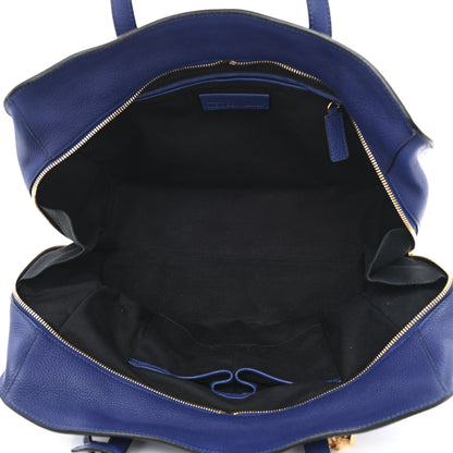 Alexander McQueen Pebbled Calfskin Large Skull Padlock Zip Around Tote Ultramarine 4 of 9