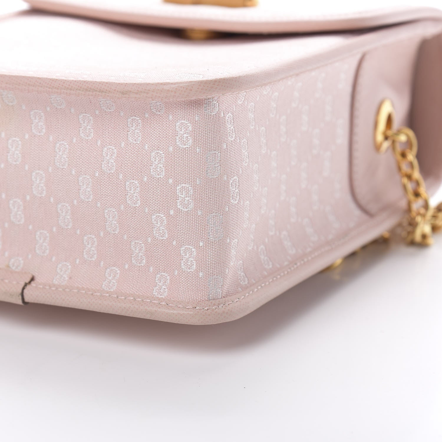 Gucci Monogram Bamboo Chain Shoulder Bag Light Pink 10 of 14