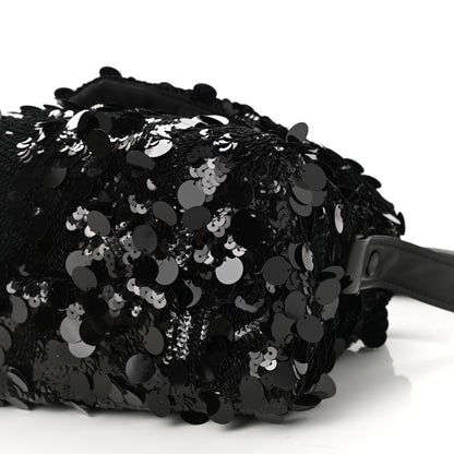Prada Paillettes Vitello Signaux Bag Black 10 of 10