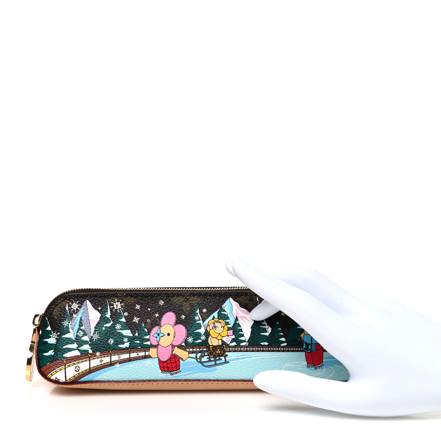 Monogram 2023 Christmas Animation Alpine Pencil Pouch Pink