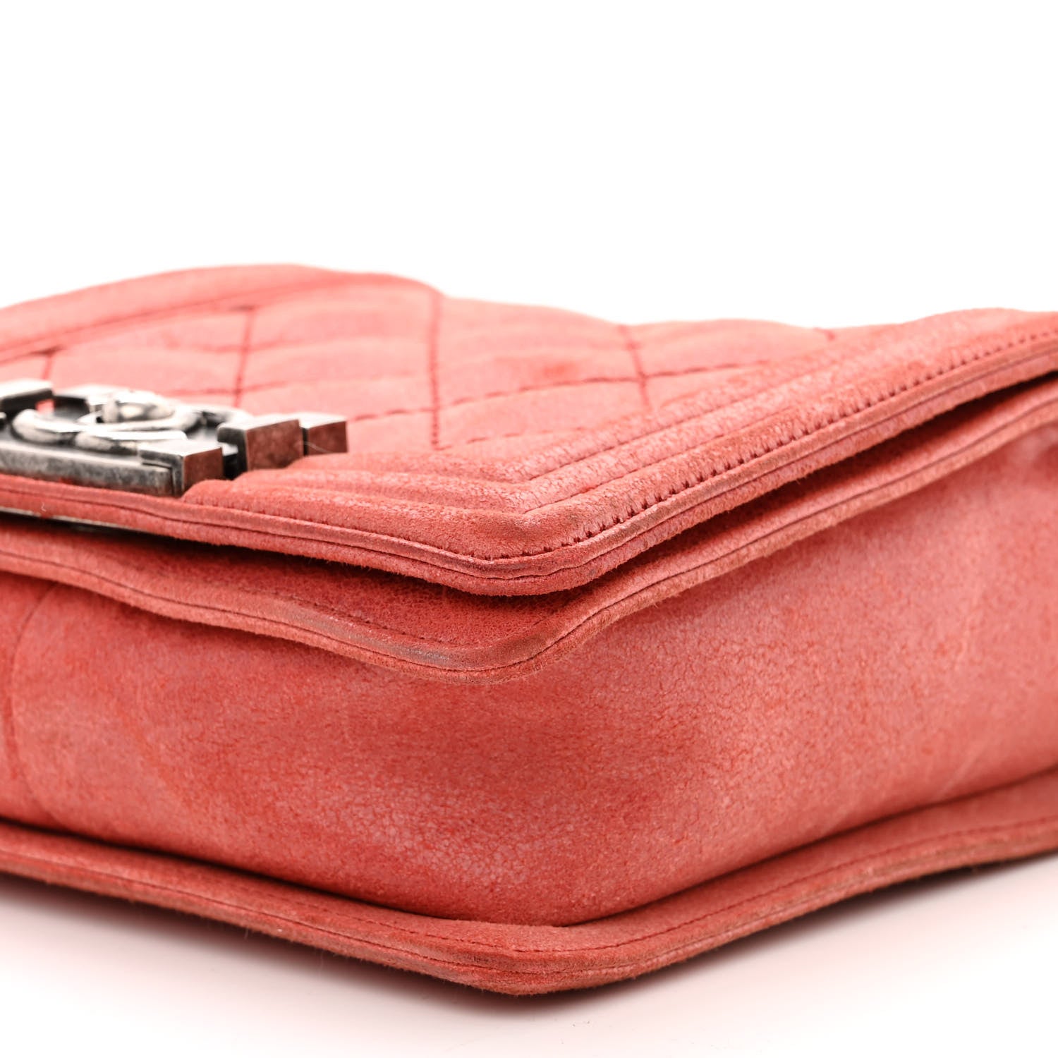 Chanel Iridescent Calfskin Quilted Small Gentle Square Boy Flap Red 10 of 13