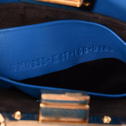 Fendi Shiny Nappa Micro Peekaboo Iconic Satchel Blue Royal 8 of 8