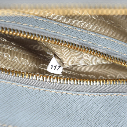 Prada Saffiano Small Galleria Double Zip Tote Astrale 7 of 9