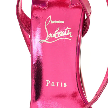 Christian Louboutin Patent Psychic Loubi Queen Alta 150 Platform Sandals 40 Fuxia 6 of 7