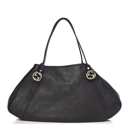 Gucci Guccissima Medium GG Twins Shoulder Bag Black 1 of 12