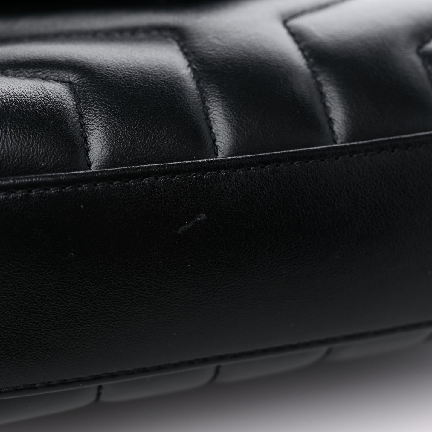 Calfskin Y Quilted Monogram Toy Loulou Crossbody Bag Black