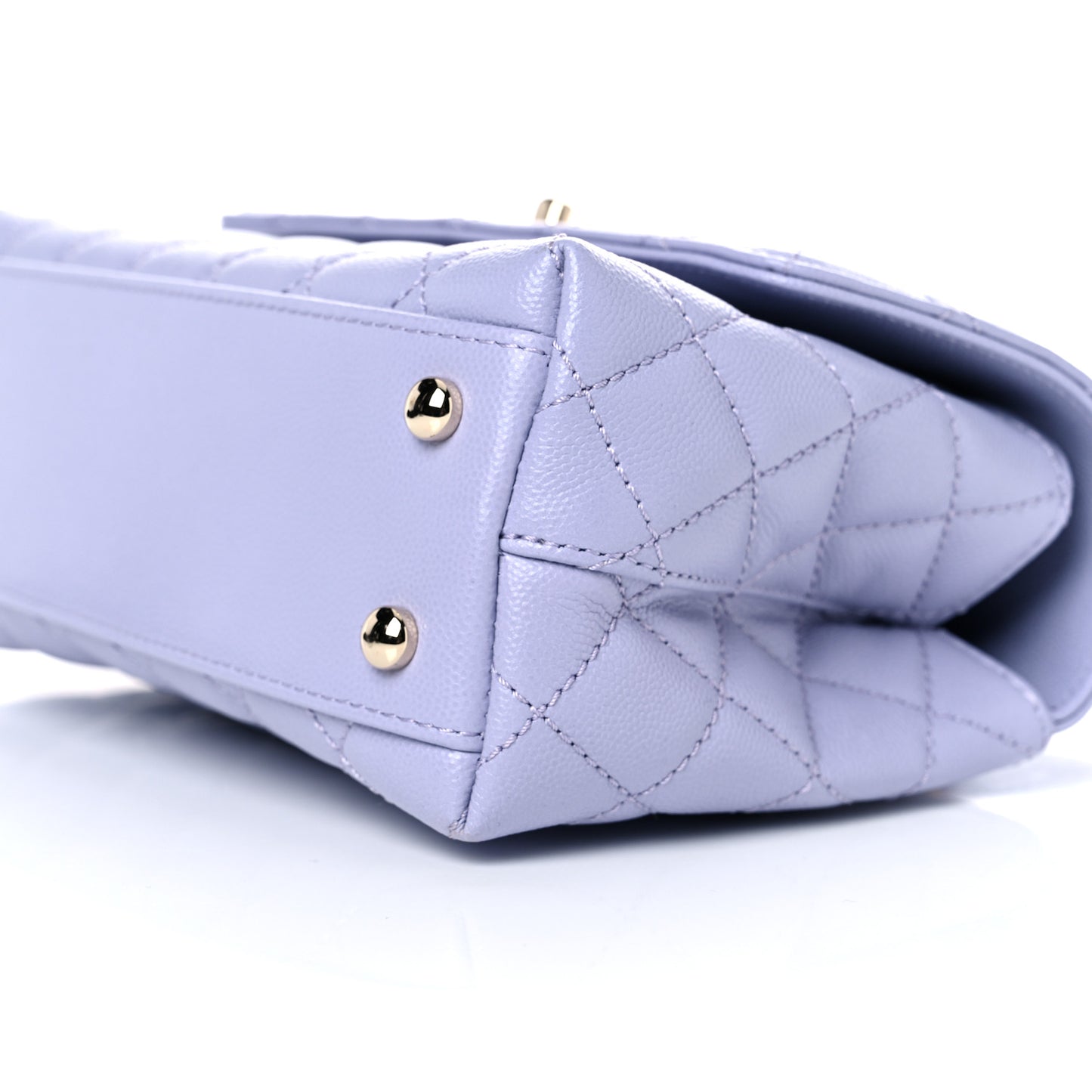 Caviar Quilted Mini Coco Handle Flap Light Purple