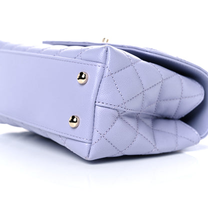 Chanel Caviar Quilted Mini Coco Handle Flap Light Purple 9 of 9