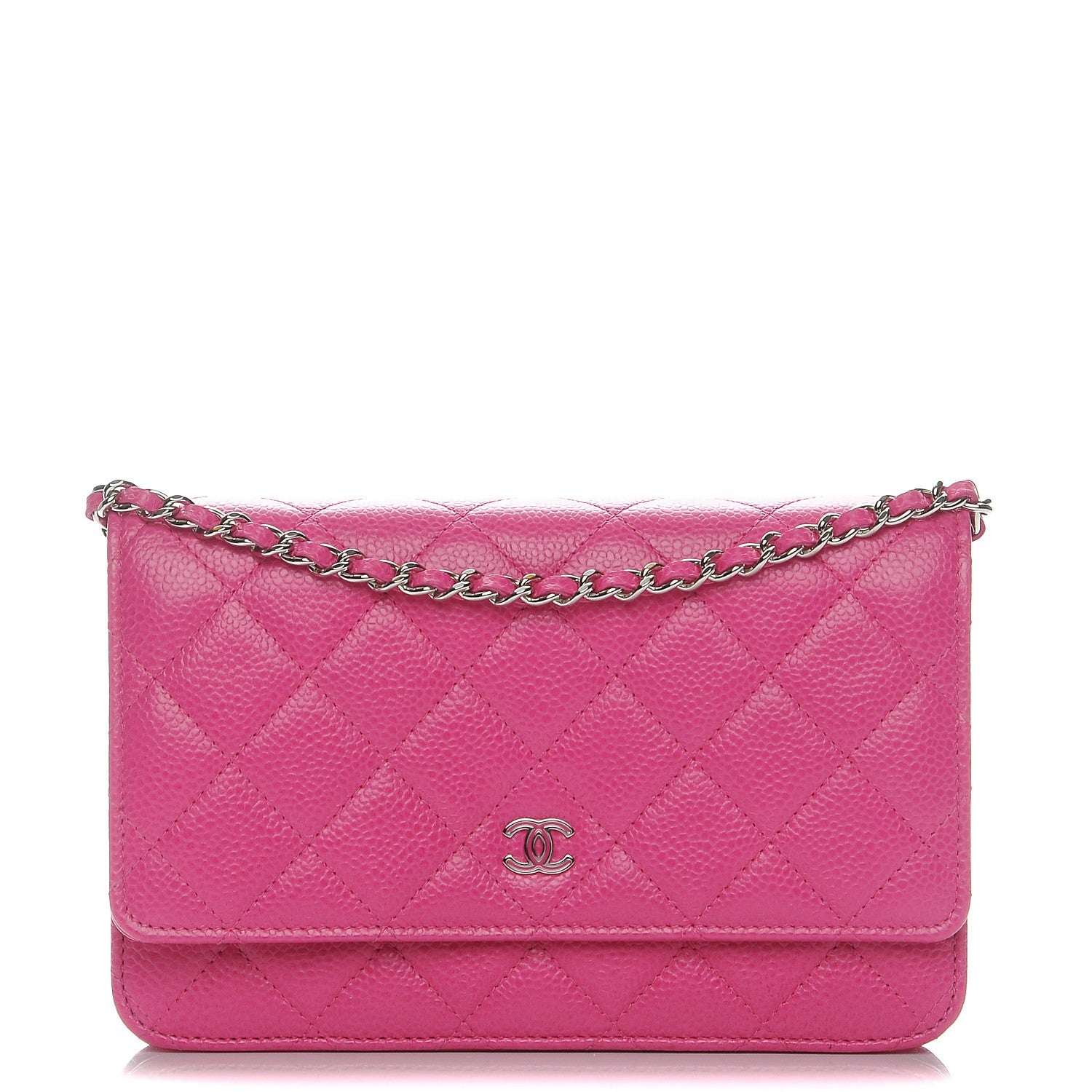 Chanel Caviar Quilted Wallet on Chain WOC Pink 1 of 9