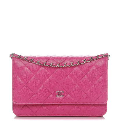 Chanel Caviar Quilted Wallet on Chain WOC Pink 1 of 9