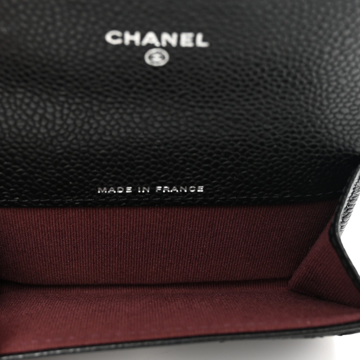 Caviar Quilted Flap Card Holder Black