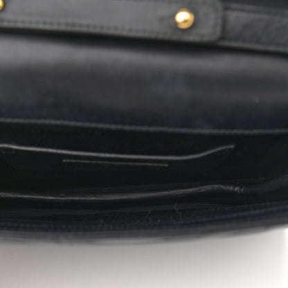 Saint Laurent Calfskin Matelasse Chevron Medium Monogram Satchel Black 5 of 16