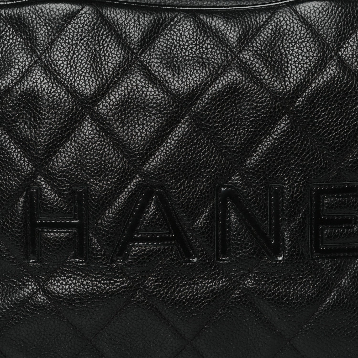 Chanel Caviar Patent Quilted Large Bowler Black 8 of 13