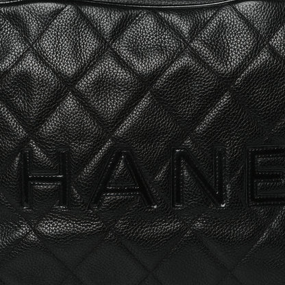 Chanel Caviar Patent Quilted Large Bowler Black 8 of 13