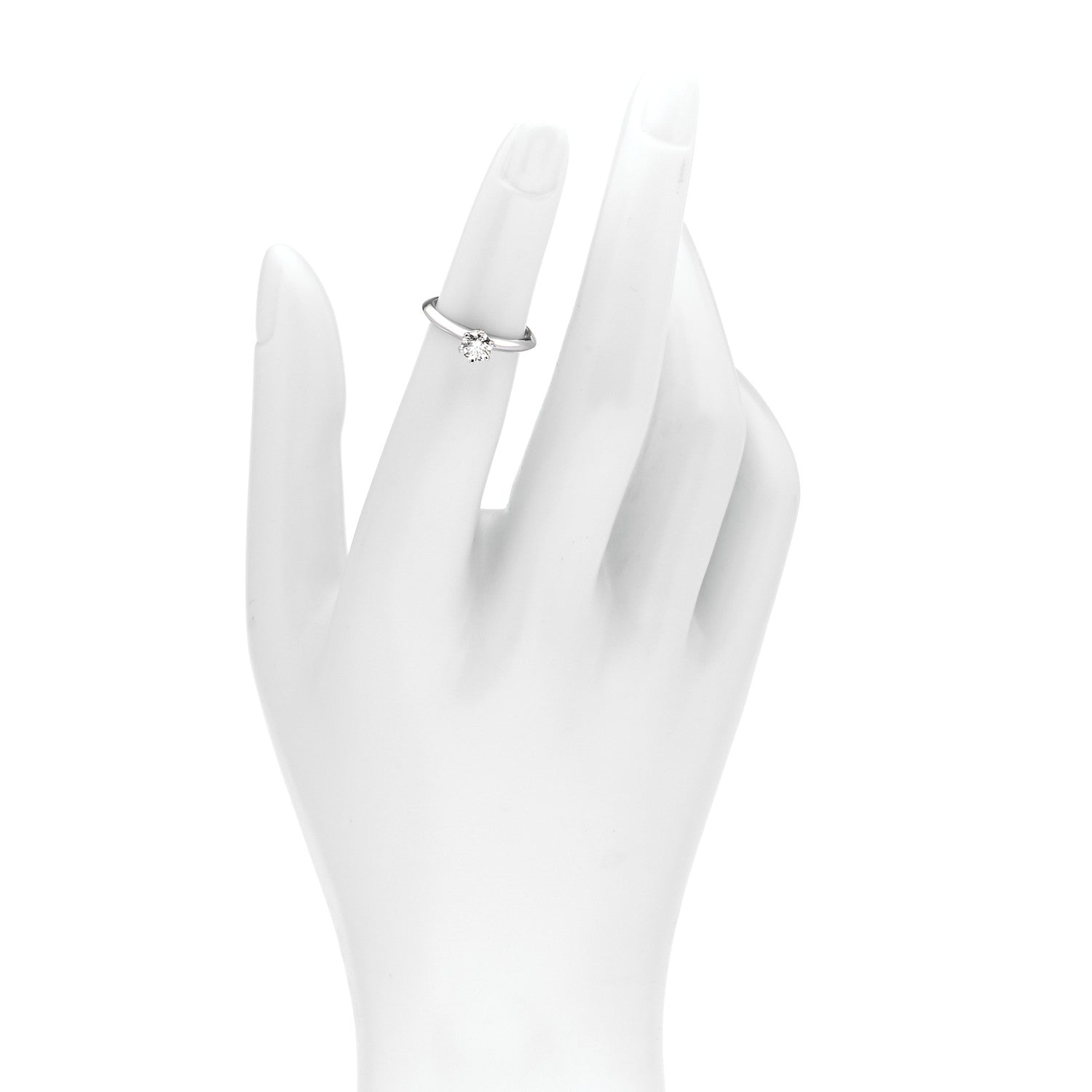 Tiffany Platinum Diamond .37ct Solitaire Engagement Ring 47 4 2 of 6