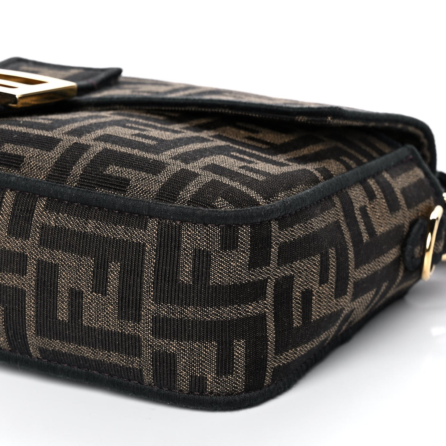 Fabric Jacquard FF 1974 Medium Baguette Tobacco Moro Black