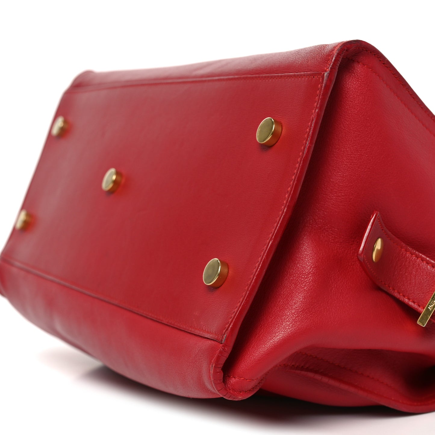 Calfskin Small Monogram Cabas Lipstick Red