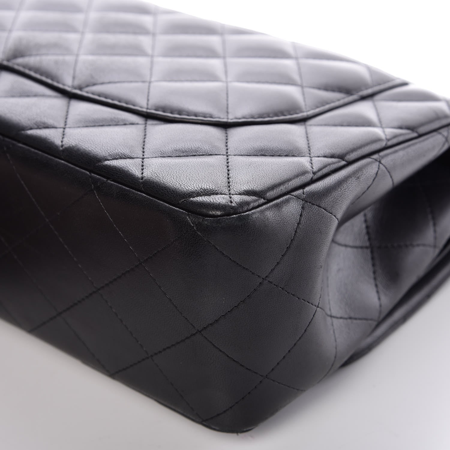 Chanel Lambskin Quilted Jumbo Double Flap Black 10 of 18