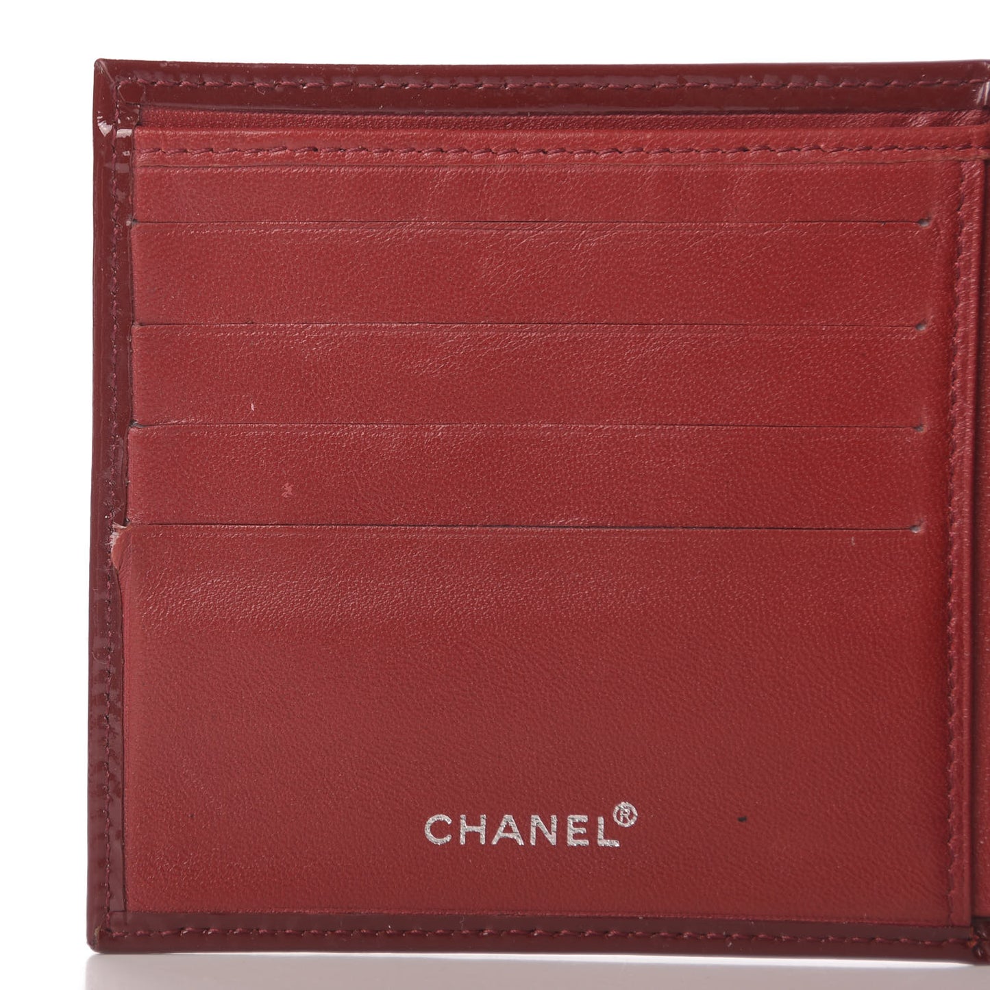 Patent Bi-Fold Wallet Red