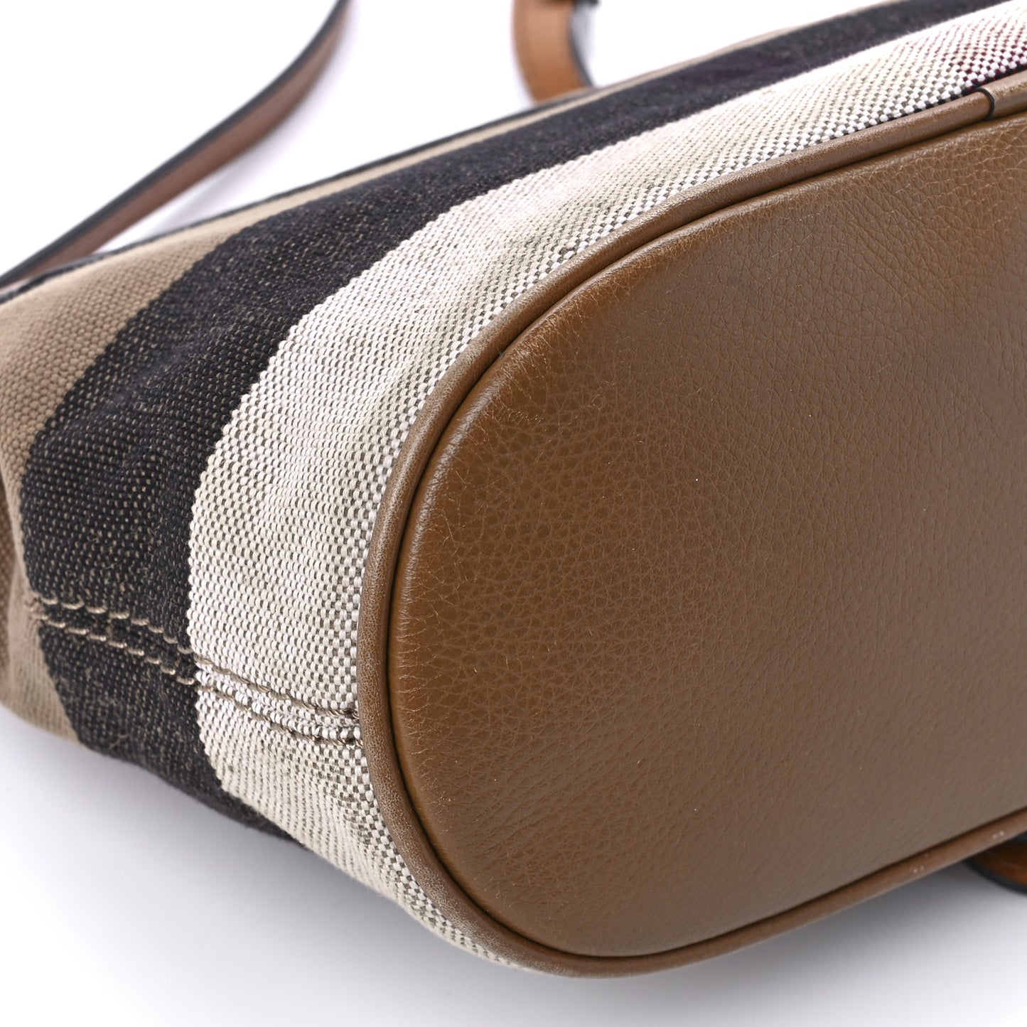 Mega Check Grainy Calfskin Small Gowan Messenger Bag Saddle Brown