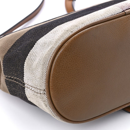 Burberry Mega Check Grainy Calfskin Small Gowan Messenger Bag Saddle Brown 18 of 24