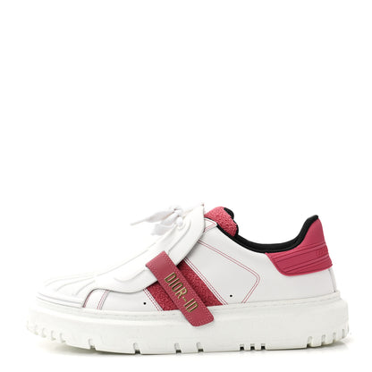 Christian Dior Suede Patent Terry Cloth Dior-ID Platform Sneakers 40 White Framboise 1 of 10
