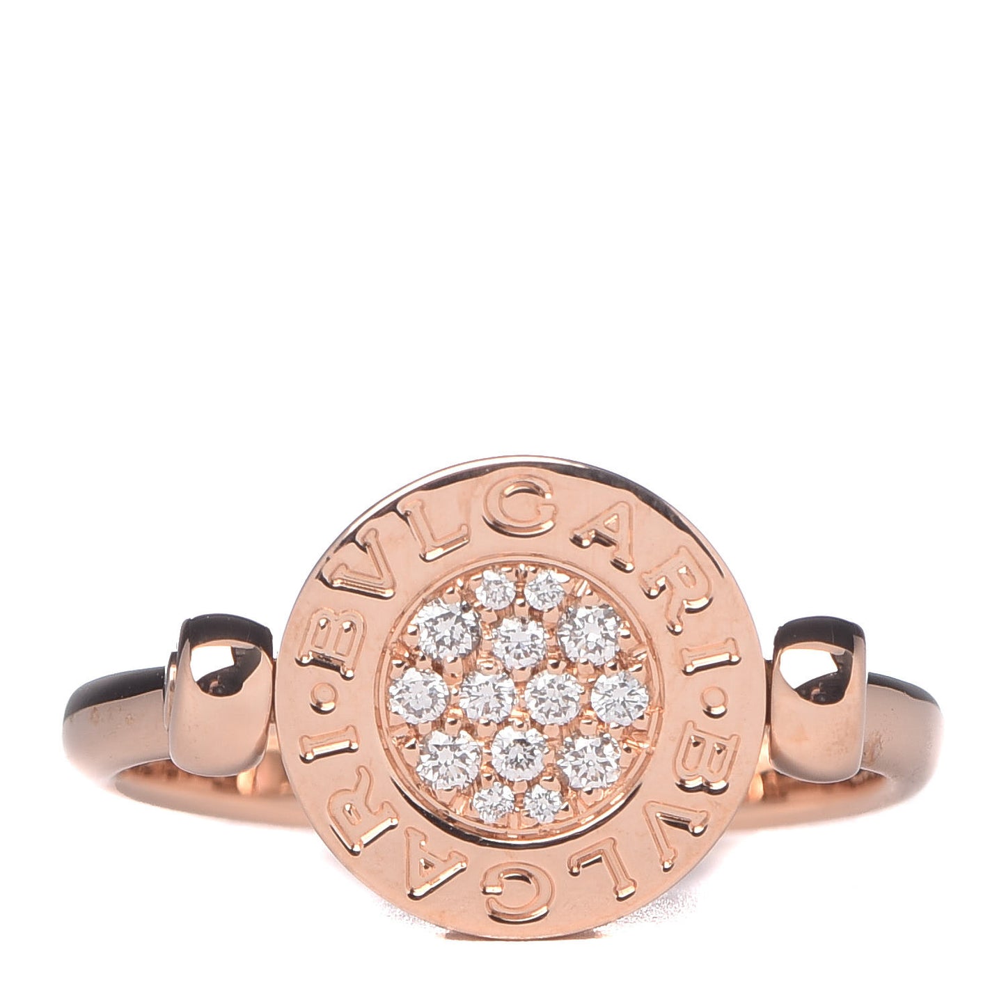 18K Rose Gold Diamond Mother of Pearl BVLGARI BVLGARI Ring 53 6.25