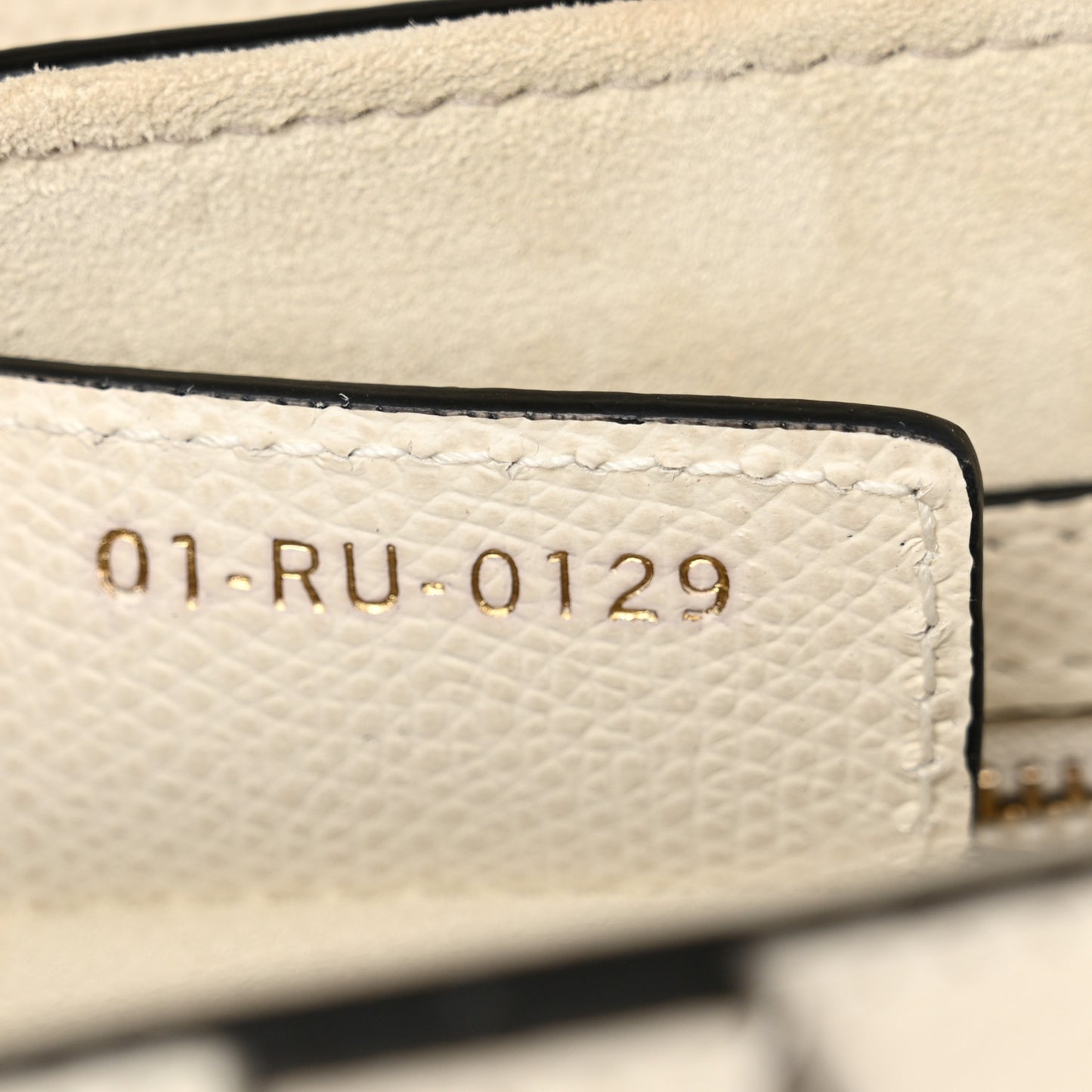 Grained Calfskin Saddle Bag White