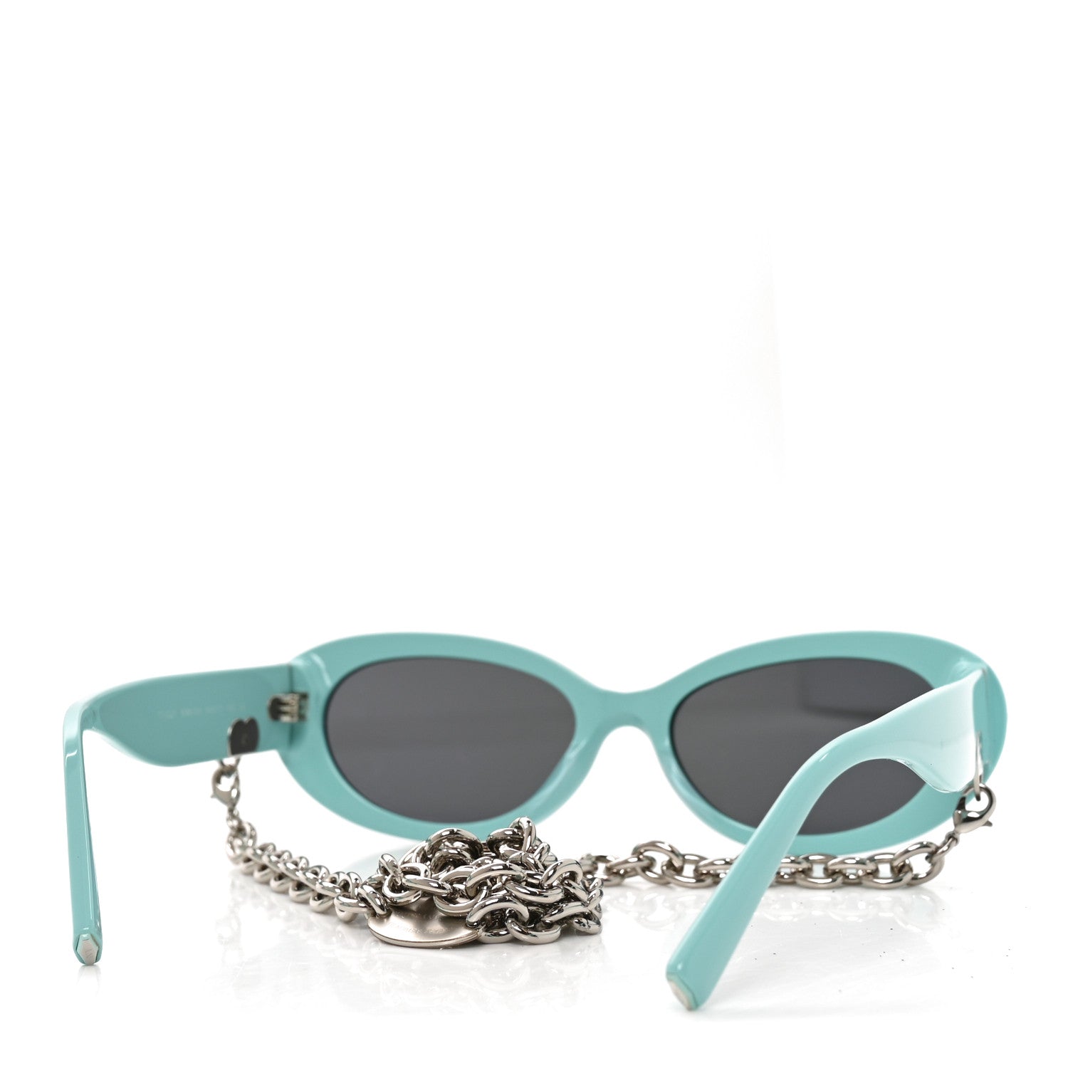 Tiffany Acetate Return to Tiffany Oval Sunglasses TF 4221 Tiffany Blue Dark Gray 4 of 7