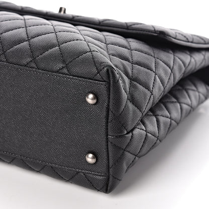 Chanel Caviar Lizard Quilted Large Coco Handle Flap Black 11 of 17