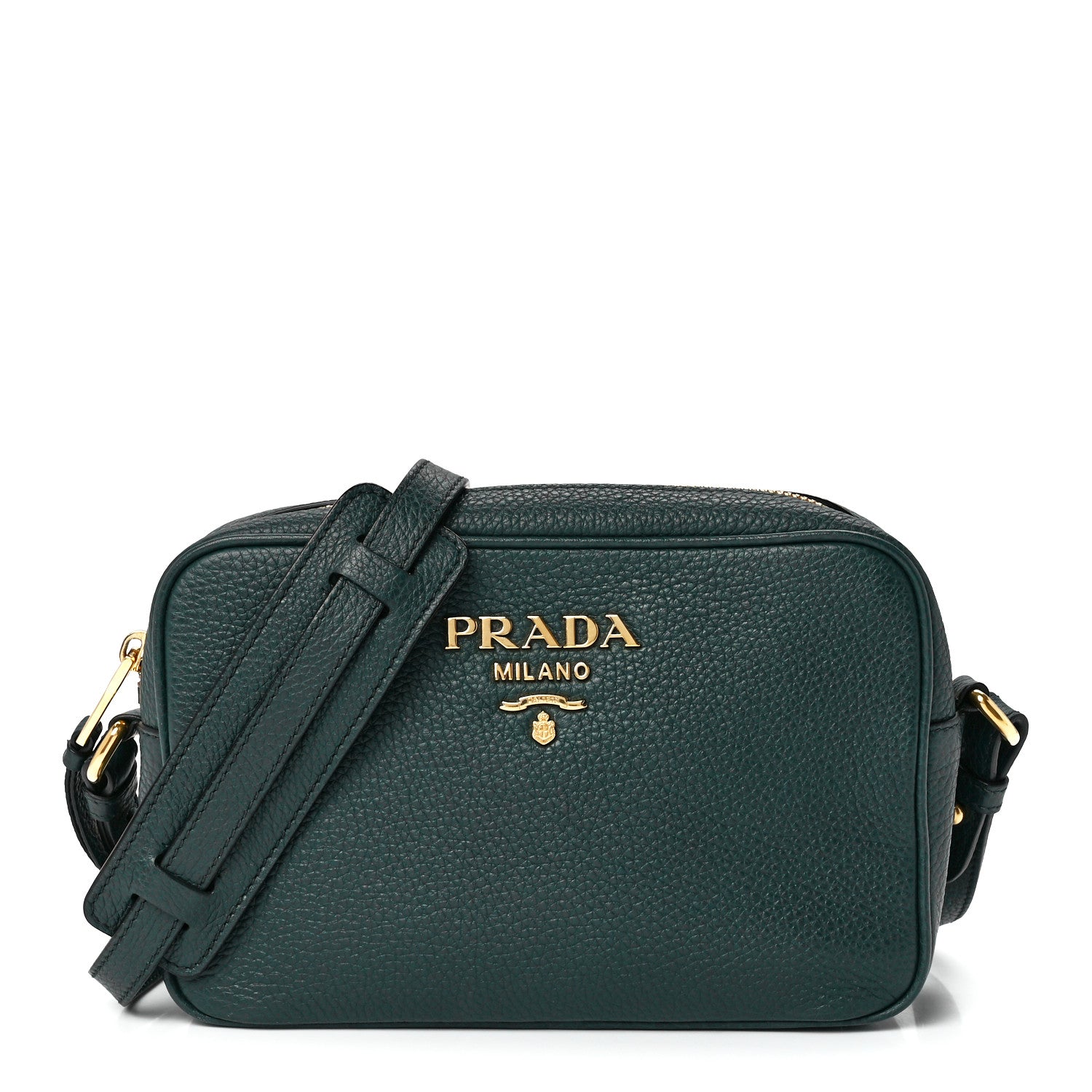 Prada Vitello Phenix Camera Bag Smeraldo 1 of 11