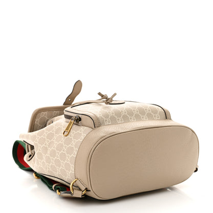 Gucci GG Supreme Monogram Azalea Calfskin Retro Interlocking G Buckle Backpack Beige Mystic White 4 of 13