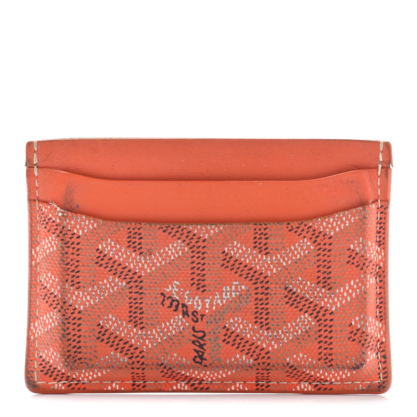 Goyardine Saint Sulpice Card Holder Orange