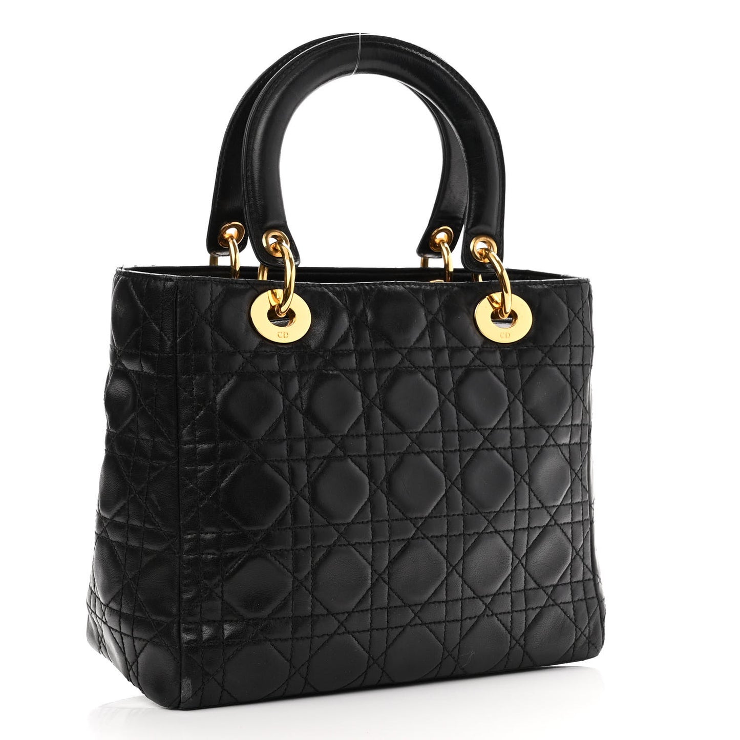 Lambskin Cannage Medium Lady Dior Black