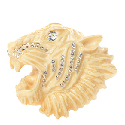 Gucci Resin Crystal Rajah Brooch Ivory 1 of 4