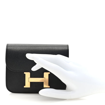 Hermes Epsom Constance Slim Wallet Black 2 of 10