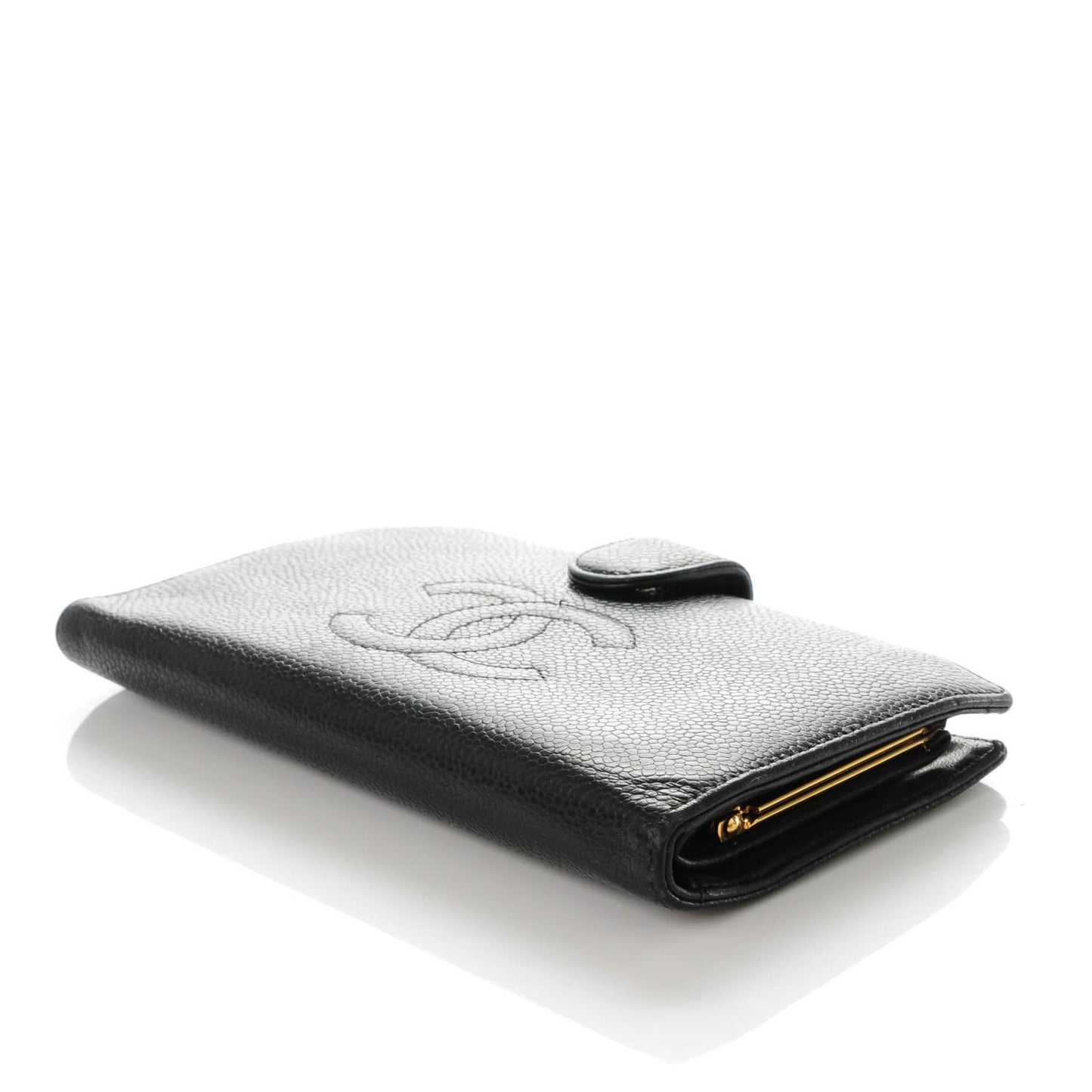 Caviar Timeless CC French Wallet Black