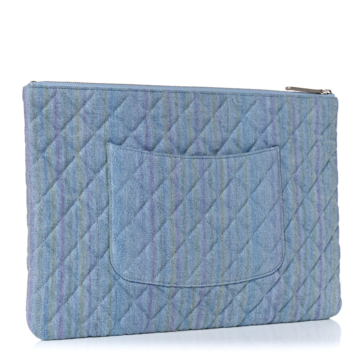 Chanel Denim Medium Cosmetic Case Blue 3 of 11