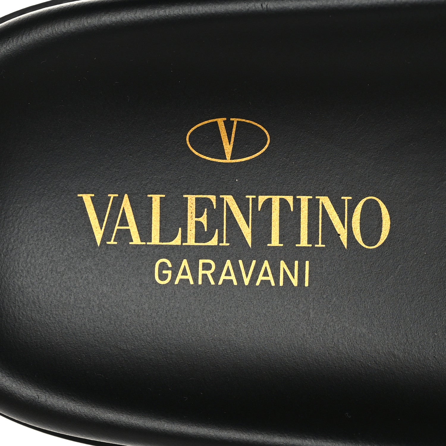 Valentino Garavani Nappa Roman Stud Slide Sandals 40 Black 7 of 8